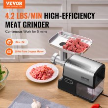 VEVOR Electric Meat Grinder 4.2 Lbs/Min Sausage Stuffer Maker for Home Kitchen