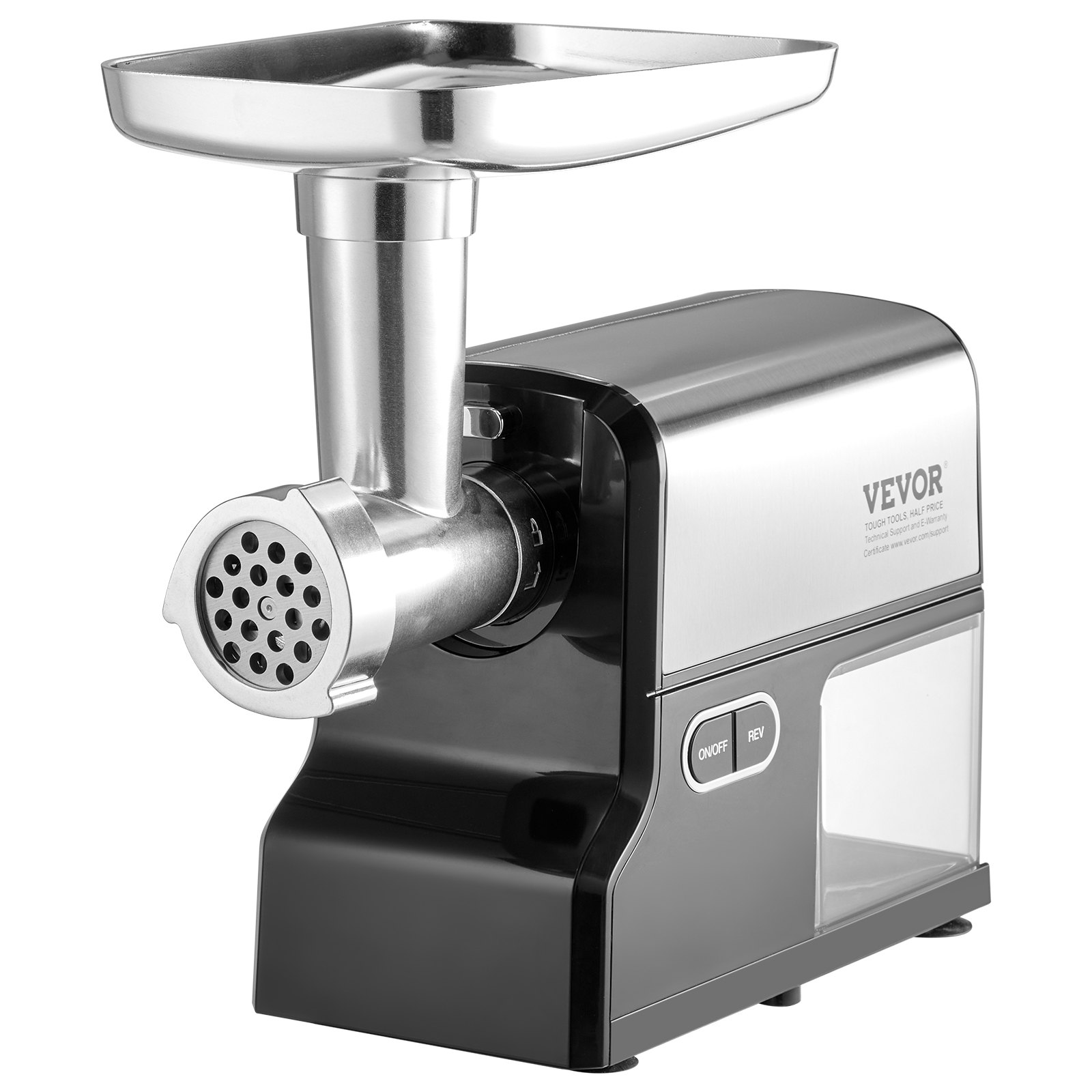 VEVOR Meat Grinder, 4.2 Lbs/Min Capacity Electric Meat Grinders with Blade, Grinding Plate, Sausage Maker, Kubbe Kit, Burger Press, Chopper Attachment, Stainless Steel Meat Mincer for Home Kitchen