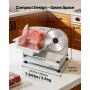 VEVOR Meat Slicer, Electric Deli Slicer with 190mm SUS420 Blade & 0-15mm Adjustable Thickness, 200W Home Food-Slicer for Frozen Meat, Ham, Baguett, Steak
