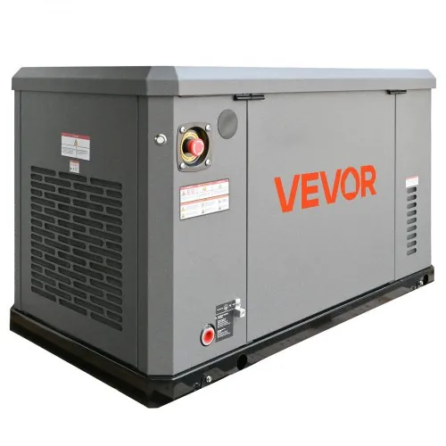 VEVOR Standby Generator, Dual Fuel Whole Home Generator, LPG 22Kw Max Power & Natural Gas 20Kw Max Power, Whole House Power Backup For Home Backup, Camping, AVR Voltage Regulation, LCD Display