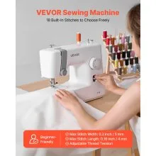 VEVOR Sewing Machine Portable Electric Sewing Machine 18 Stitch Applications