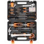 Kit de ferramentas VEVOR, conjunto de ferramentas manuais domésticas gerais com 132 peças, kit de ferramentas para reparo doméstico com estojo portátil para ferramentas, aço de alta qualidade, para manutenção doméstica, projetos "faça você mesmo" e reparo automotivo
