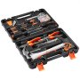 Kit de ferramentas VEVOR, conjunto de ferramentas manuais domésticas gerais com 132 peças, kit de ferramentas para reparo doméstico com estojo portátil para ferramentas, aço de alta qualidade, para manutenção doméstica, projetos "faça você mesmo" e reparo automotivo