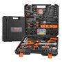Kit de ferramentas VEVOR, conjunto de 216 ferramentas manuais para uso doméstico, kit de ferramentas para reparo doméstico com estojo portátil para ferramentas, aço de alta qualidade, para manutenção doméstica, projetos "faça você mesmo" e reparo automotivo