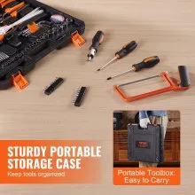 VEVOR Tool Kit, 216 Piece General Household Hand Tool Set, Home Repairing Tool Kit with Portable Tool Storage Case, High-Quality Steel, for Home Maintenance, DIY Projects, and Automotive Repair