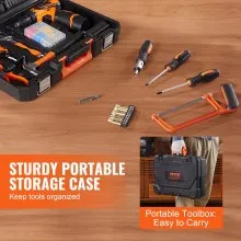 VEVOR Tool Kit, 146 Piece General Household Hand Tool Set, with Electric Drill and Portable Tool Storage Case, High-Quality Steel, for Home Maintenance, DIY Projects, and Automotive Repair