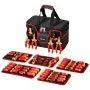 VEVOR Insulated Screwdriver Set, 50-Piece Professional Electrical Screwdriver Set, 1000V Insulated Electrician Tool, with Magnetic Tips, T-Handle Hex Wrench, Screwdriver, Single-Pole Voltage Tester