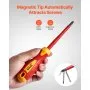 VEVOR Insulated Screwdriver Set, 12-Piece Professional Electrical Screwdriver Set, Insulated Electrician Tool Set with Magnetic Phillips Slotted Tips, Insulated Pliers, Wire Cutters, Diagonal Pliers