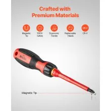 VEVOR Insulated Screwdriver Set 13-Piece Insulated Tool Set for Electricians