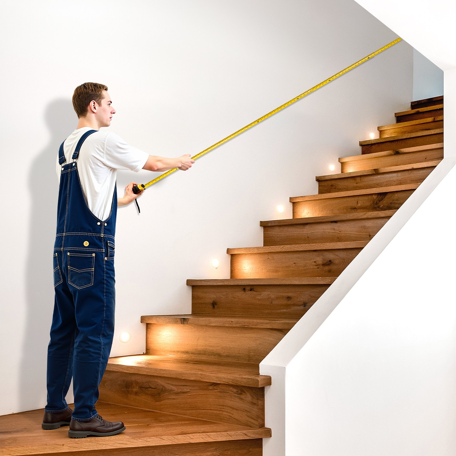 VEVOR Tape Measure 25 ft Length, Measuring Tape with Retractable, Imperial and Metric ft/m Dual-Scale & ABS Case & Easy Read Steel Measurement Tool, for Outdoor,Decoration