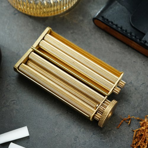 VEVOR Cigarette Rolling Machine Solid Brass Tobacco Roller Fits Up to 70mm  Paper