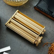 VEVOR Cigarette Rolling Machine Solid Brass Tobacco Roller Fits Up to 70mm Paper