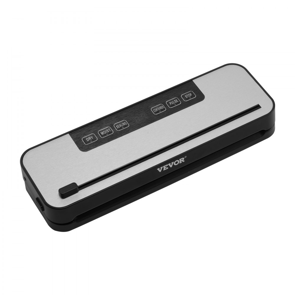VEVOR Vacuum Sealer Machine, 60Kpa 100W Powerful Food Sealer, 5-in-1 Multi-Functional Food Vacuum Sealer, Automatic Air Sealing System with Built-in Cutter, 10 Vacuum Bags, Compact Design