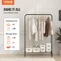 VEVOR Clothes Rack, Heavy Duty Clothing Garment Rack with Hanging Rod and Bottom Storage Area, Clothing Rack for Bedroom Guest Room