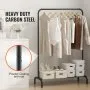 VEVOR Clothes Rack, Heavy Duty Clothing Garment Rack with Hanging Rod and Bottom Storage Area, Clothing Rack for Bedroom Guest Room