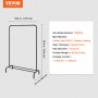 VEVOR Clothes Rack, Heavy Duty Clothing Garment Rack with Hanging Rod and Bottom Storage Area, Clothing Rack for Bedroom Guest Room