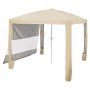 VEVOR Beach Cabana, 2.4 x 2.4 m Beach Canopy with Side Wall, UPF 50+ Protection Easy Setup Cabana Tent with Sand Pockets, Adjustable Height Portable Shade Sun Shelter Umbrella for Family Friend, Khaki