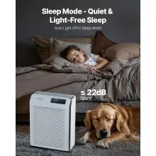 Purificador de aire inteligente HEPA H13 de 2018 ft²/h para el hogar y la oficina