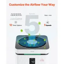 Purificador de aire inteligente HEPA H13 de 3139 ft²/h para el hogar y la oficina