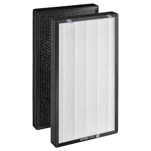 VEVOR Air Purifier Replacement Filter, H13, 2-in-1 Compact & Lightweight Replacement Filter with Non-Woven Fabric, Easy-to-Install Purifier Filter with Activated Carbon, Fit for Square Purifier