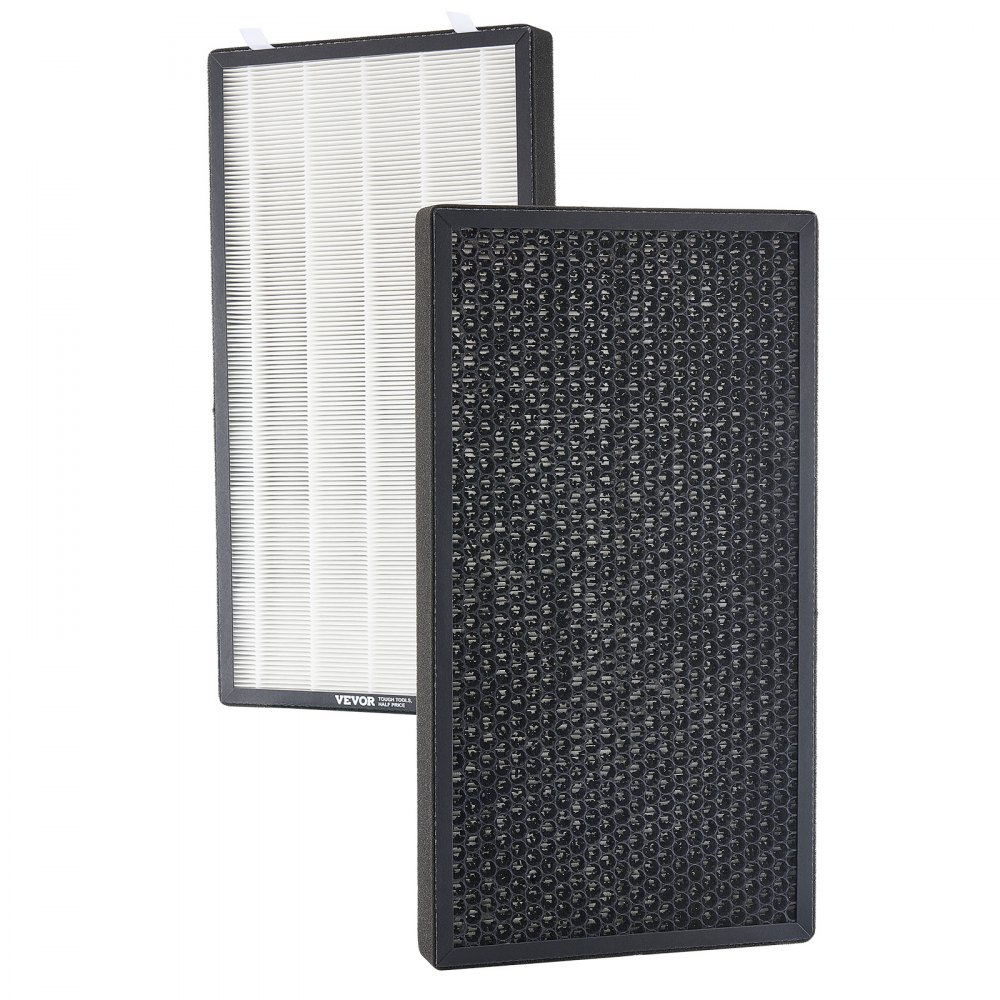 VEVOR Air Purifier Replacement Filter, H13, 2-in-1 Compact & Lightweight Replacement Filter with Non-Woven Fabric, Easy-to-Install Purifier Filter with Activated Carbon, Fit for Square Purifier