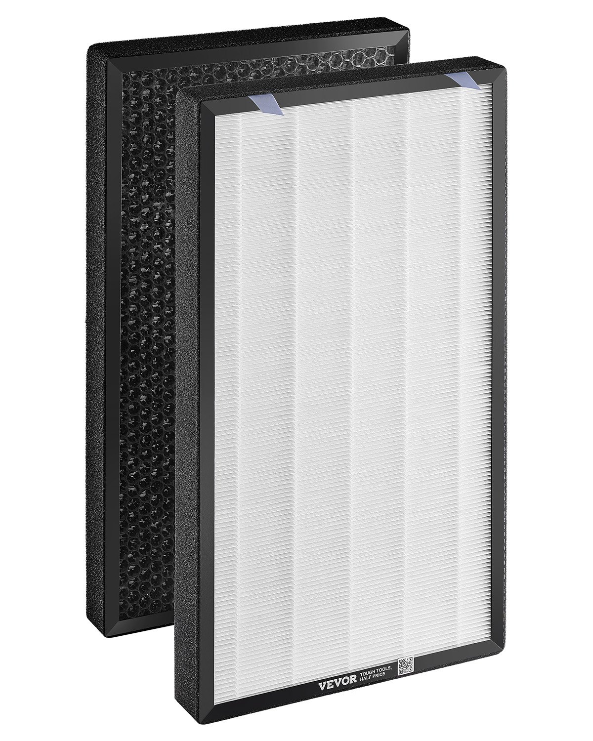 VEVOR Air Purifier Replacement Filter, H13, 2-in-1 Compact & Lightweight Replacement Filter with Non-Woven Fabric, Easy-to-Install Purifier Filter with Activated Carbon, Fit for Square Purifier