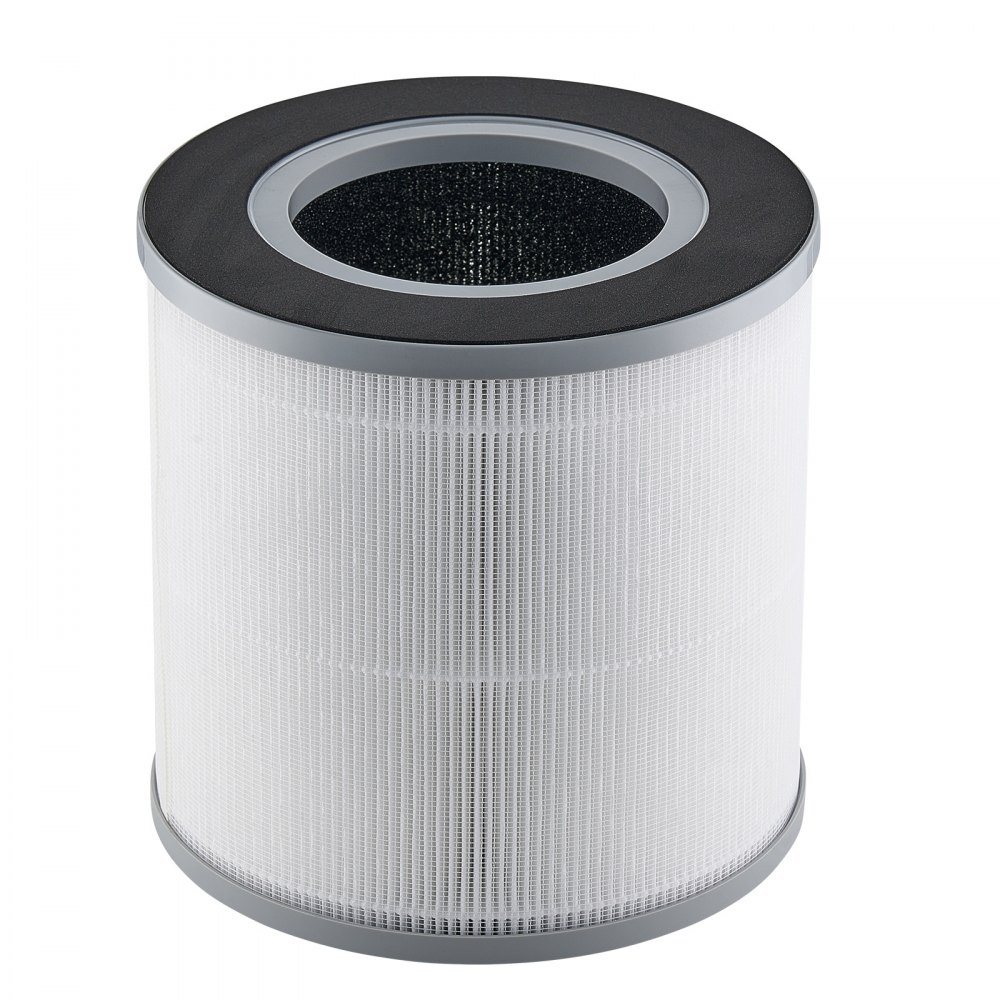 VEVOR Air Purifier Replacement Filter, H13, 3-in-1 Compact & Lightweight Replacement Filter with PP Pre-Filter, Easy-to-Grab Purifier Filter with Activated Carbon, Fit for Cylindrical Purifier
