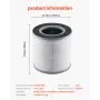 VEVOR Air Purifier Replacement Filter, H13, 3-in-1 Compact & Lightweight Replacement Filter with PP Pre-Filter, Easy-to-Grab Purifier Filter with Activated Carbon, Fit for Cylindrical Purifier