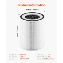 Filtro de repuesto para purificador de aire 2 en 1, filtro H11 con prefiltro PET