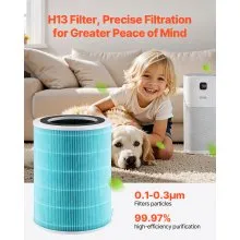 Filtro de repuesto para purificador de aire 3 en 1, filtro H13 con prefiltro PP