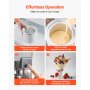 VEVOR Ice Cream Maker, 1.7 L Capacity, 6-Speed Electric Stand Mixer, with LED Digital Display & Timer, Mixing Paddle, Dough Hook, Splash Guard, for Homemade Frozen Yogurt Fruit Sorbet Gelato, Grey