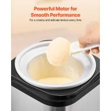 VEVOR Ice Cream Maker, 2.11 Qt. Large Capacity, Electric Automatic Ice-Cream Machine, with Easy Operation & Cleaning, Stainless Steel Shell, for Homemade Frozen Yogurt, Fruit Sorbet, Gelato, Silver