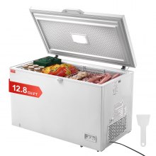 VEVOR Chest Freezer 12,8 cu.ft / 345 L Grande freezer e 4 cestas removíveis
