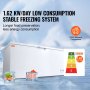 VEVOR Chest Freezer 17.2 cu.ft / 488 L Large Deep Freezer & 4 Removable Baskets