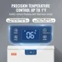 VEVOR Chest Freezer, 3.88 Cu.ft / 110 L Compact Deep Freezer, Free Standing Top Open Door Compact Freezers with 2 Removable Baskets & Adjustable Thermostat, Energy Saving & Low Noise, White
