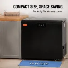 VEVOR Chest Freezer, 7 Cu.ft / 198 L Compact Deep Freezer, Free Standing Top Open Door Compact Freezers with 2 Removable Baskets & Adjustable Thermostat, Energy Saving & Low Noise, Black
