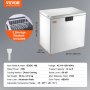 VEVOR chest freezer with 2 storage baskets, 7 cu.ft capacity, and dimensions of 32.3"x22"x34.8".