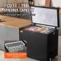 VEVOR Chest Freezer, 7 Cu.ft / 198 L Compact Deep Freezer, Free Standing Top Open Door Compact Freezers with 2 Removable Baskets & Adjustable Thermostat, Energy Saving & Low Noise, Black