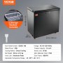 VEVOR chest freezer measurements and specifications, 7 cu.ft, 2 storage baskets included, black.