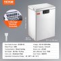 VEVOR chest freezer dimensions, specs, and 2 storage baskets included. capacity: 2.22 cu.ft / 63 l.