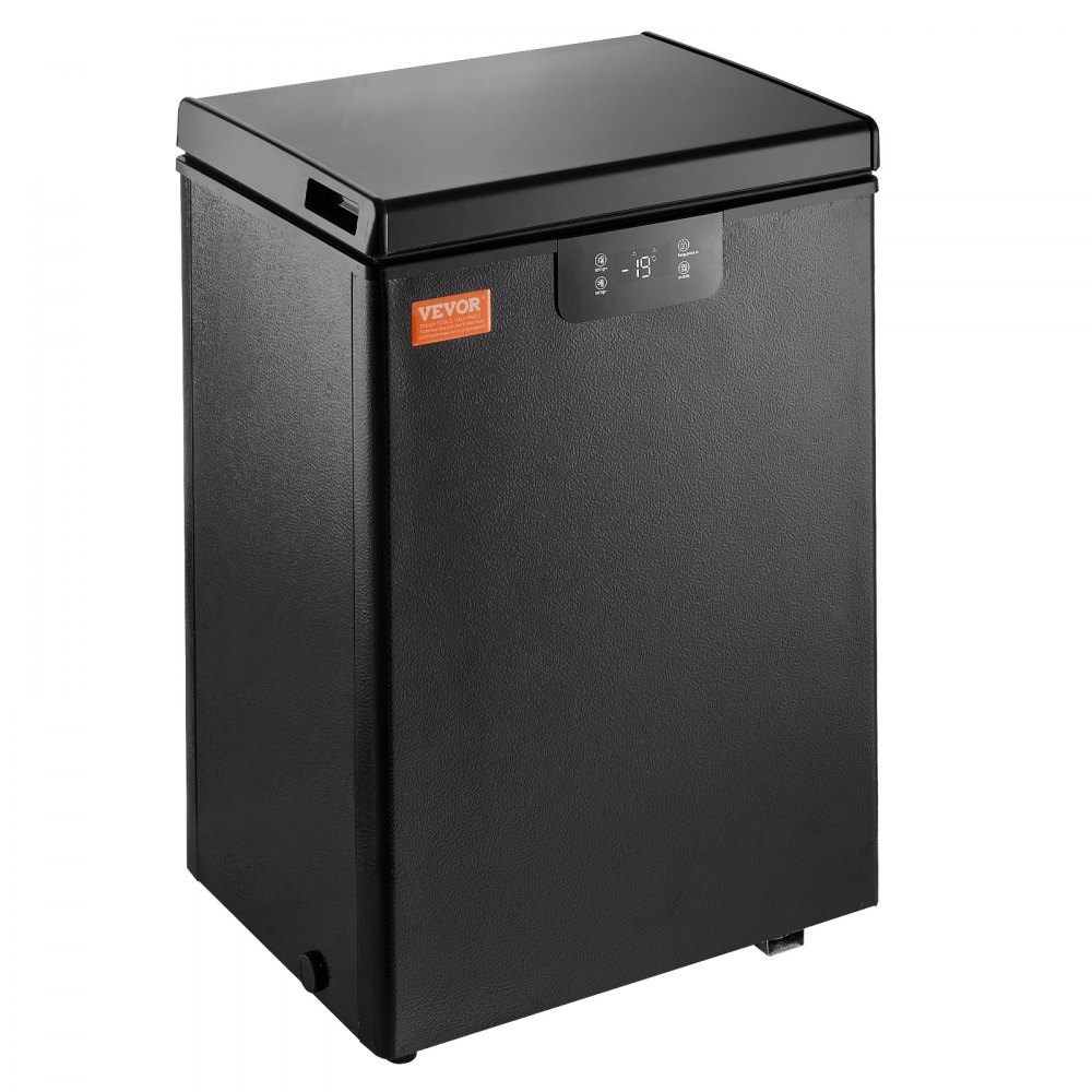 VEVOR Chest Freezer, 2.22 Cu.ft / 63 L Compact Deep Freezer, Free Standing Top Open Door Chest Freezers with 2 Removable Baskets & Adjustable Thermostat, Energy Saving & Low Noise, Black