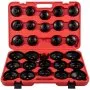 VEVOR Oil Filter Socket Set, 30 Pcs Oil Filter Wrench Set, Sturdy Steel Oil Filter Socket, 3/8\" Oil Filter Socket, Low Profile Oil Filter Socket Set For Easy Access, Oil Filter Wrench Cap Set