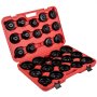red carrying case with VEVOR oil filter socket set neatly organized inside