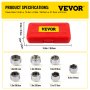 VEVOR Oil Filter Socket Set, 7 Pcs Oil Filter Wrench Set, Sturdy Steel Oil Filter Socket, 3/8" Oil Filter Socket, Low Profile Oil Filter Socket Set For Easy Access, Oil Filter Wrench Cap Set w/ Case