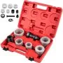 VEVOR pipe stretcher kit in a red carrying case with various attachments and tools.