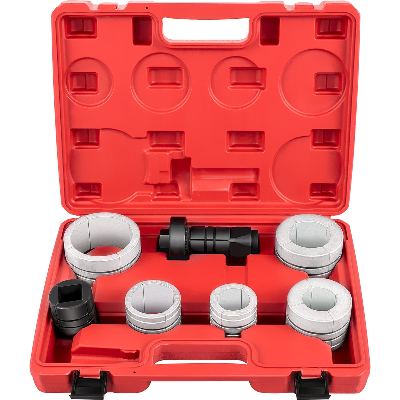 VEVOR Pipe Stretcher Kit, Exhaust Pipe Stretcher Kit 1-5/8\" to 4-1/4\", Exhaust Pipe Expander Kit for Tail Pipe Tube, Exhaust Pipe Expander Tool with Storing Case, 7 Pcs Pipe Expander, Exhaust Stretc