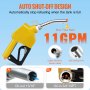 VEVOR Automatic Fuel Nozzle, 3/4" NPT Inlet Thread & 13/16" Spout, 11 GPM Max Flow Rate, Auto Shut Off, Aluminum & PVC Gas Pump Handle with 360° Swivel for Gasoline Diesel Kerosene Biodiesel Refilling