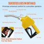 VEVOR Automatic Fuel Nozzle Shut Off Fuel Refilling 3/4" NPT 13/16" Spout Diesel