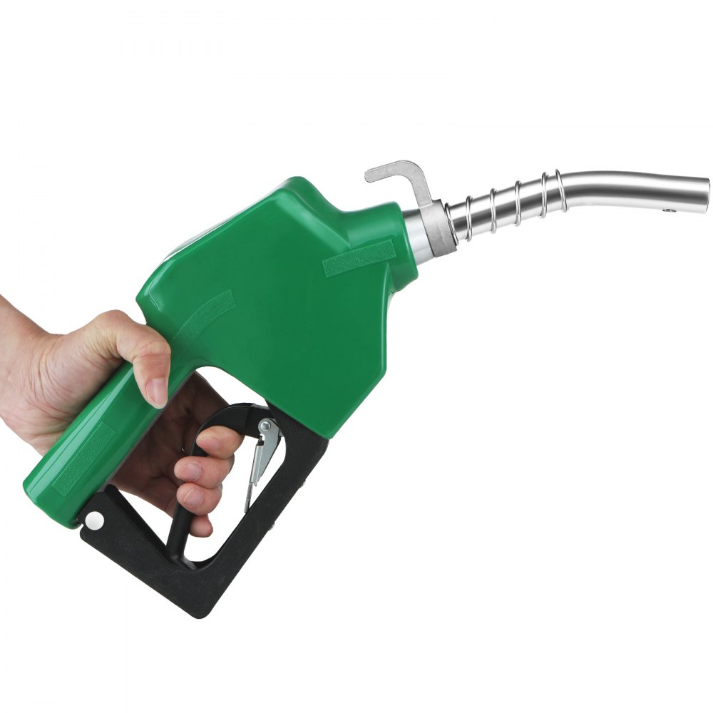 VEVOR Automatic Fuel Nozzle, 3/4" NPT Inlet Thread & 15/16" Spout, 16 GPM Max Flow Rate, Auto Shut Off, Aluminum & PVC Gas Pump Handle with 360° Swivel for Gasoline Diesel Kerosene Biodiesel Refilling