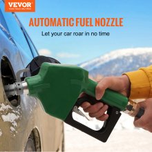 VEVOR Automatic Fuel Nozzle, 3/4" NPT Inlet Thread & 15/16" Spout, 16 GPM Max Flow Rate, Auto Shut Off, Aluminum & PVC Gas Pump Handle with 360° Swivel for Gasoline Diesel Kerosene Biodiesel Refilling